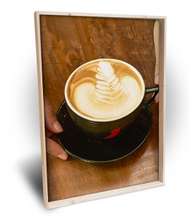 CUADRO NESCAFÉ MADERA ROBLE